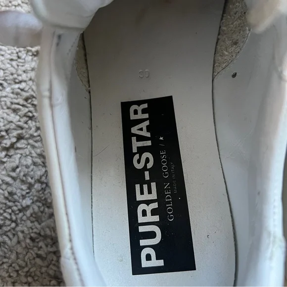$610 Golden Goose bio-based Purestar white star and heel tab Sneaker sz 39/8/8.5 - Picture 7 of 10